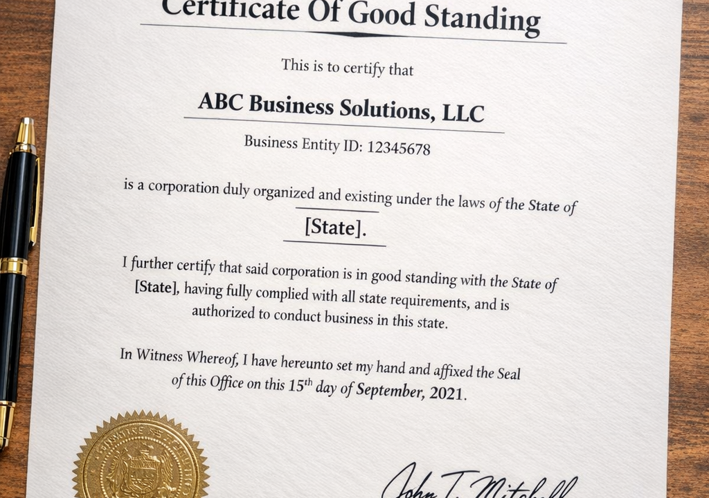 What Is a Certificate of Good Standing? (And How to Get One)