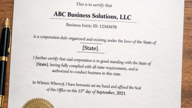 certificate of good standing